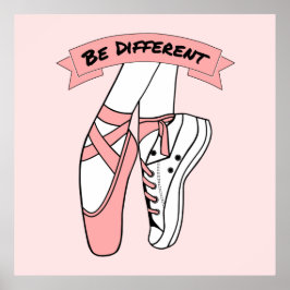 Póster Zapatos de ballet rosa