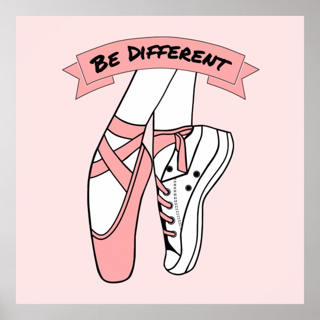 Póster Zapatos de ballet rosa (Frente)