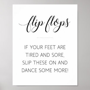 Póster Zapatos de boda con caligrafía elegante para firma