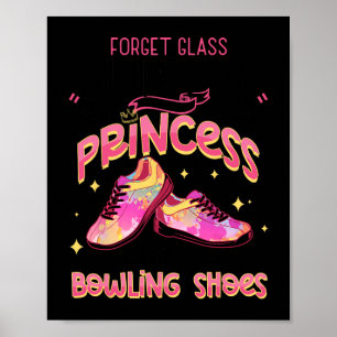 Póster Zapatos de bolos divertidos para princesas