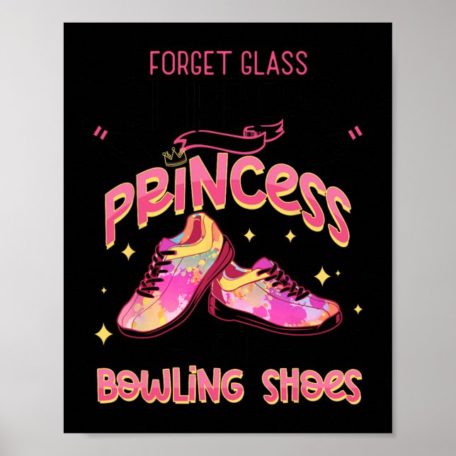 Póster Zapatos de bolos divertidos para princesas (Frente)