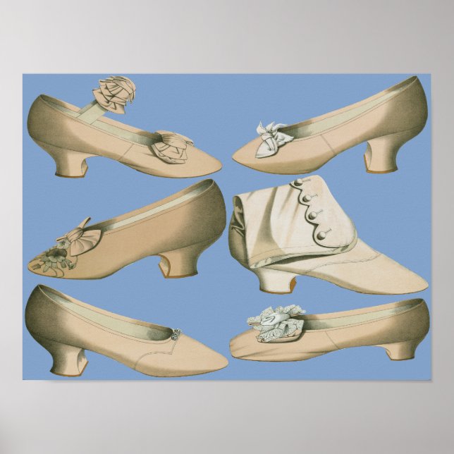 Póster Zapatos de época del siglo XIX (Frente)