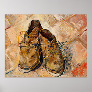 Póster Zapatos, famoso cuadro de Van Gogh,
