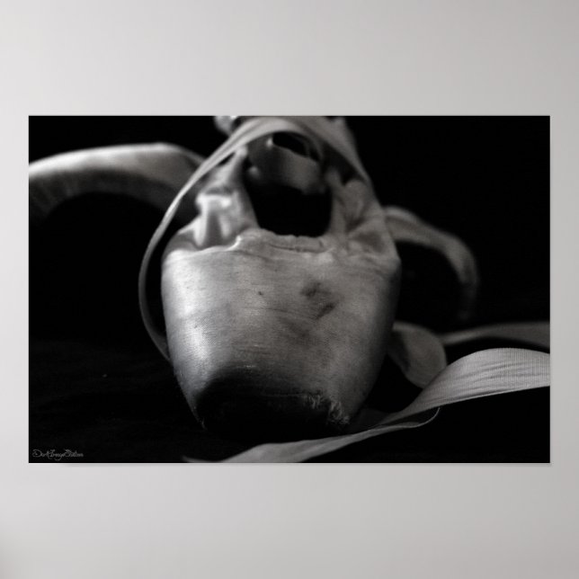 Póster Zapatos Grunge BW Pointe (Ballet) (Frente)