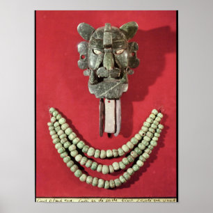 Póster Zapotec pectoral la forma de representación de la