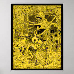 Póster Zargon 11x14 sepia poster