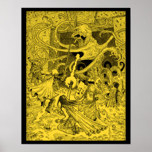 Póster Zargon 16 x 20" poster de sepia