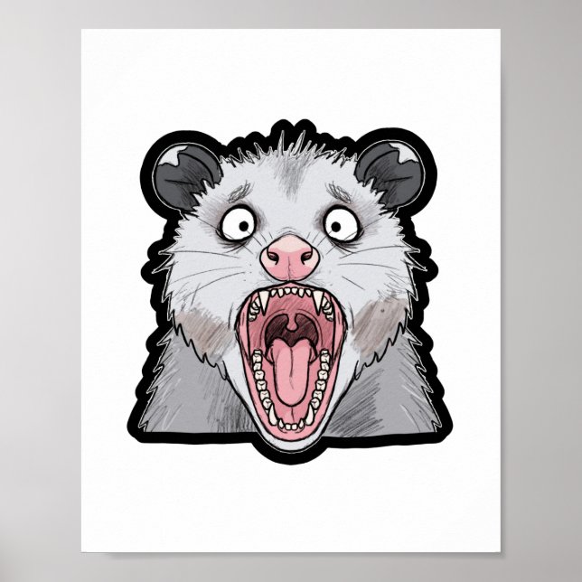 Póster Zarigüeya gritando (Frente)