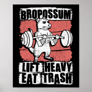 Póster Zarigüeya Levanta Pesado Come Basura Zarigüeya Gim