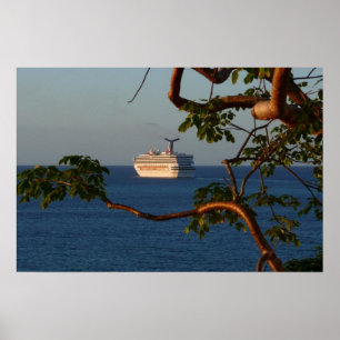 Póster Zarpar al Atardecer I Vacaciones en Crucero
