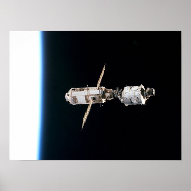 Póster Zarya y Unity forman la Estación Espacial Internac (Frente)