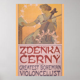 Póster Zdenka Cerny poster por Alphonse Mucha