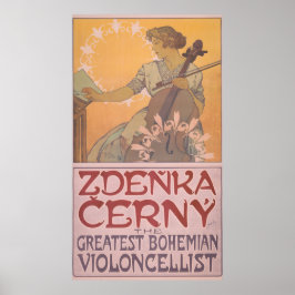 Póster Zdenka Cerny Poster violincellista por Alphonse Ma