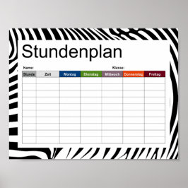 Póster Zebra Animalprint