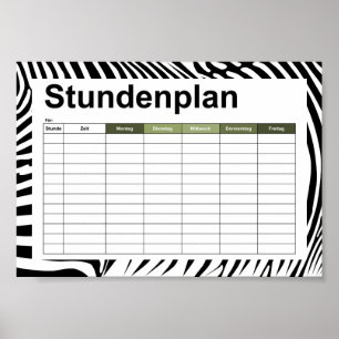 Póster Zebra Animalprint