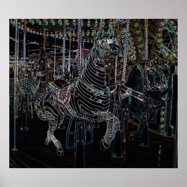 Póster Zebra brillante (Frente)