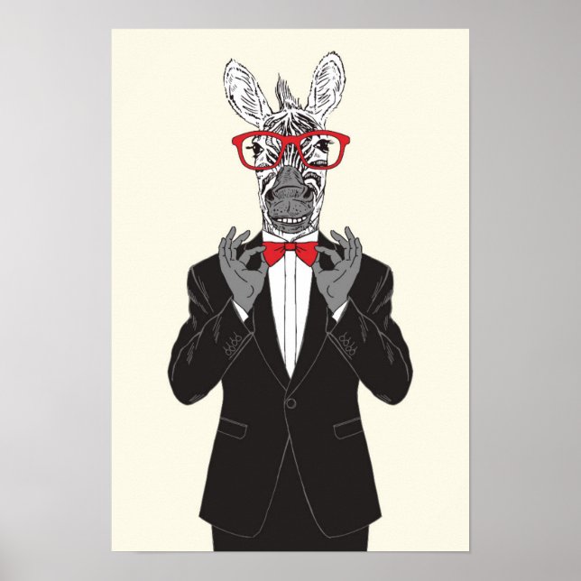 Póster Zebra Gentleman (Frente)