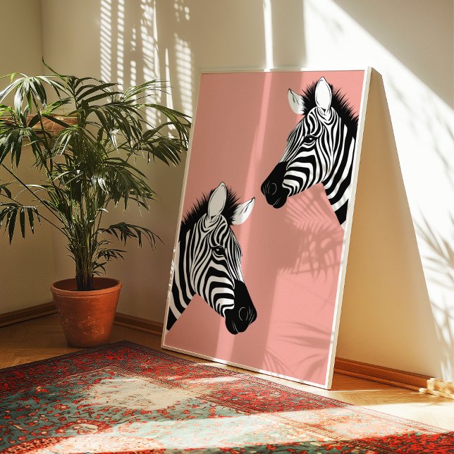 Póster Zebra on Pink Poster (Subido por el creador)