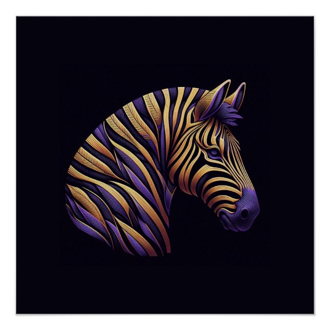 Póster Zebra Purple (Anverso)