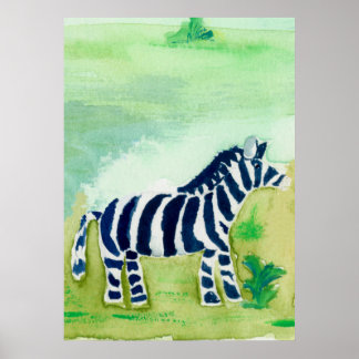 Póster Zebra Safari Friend