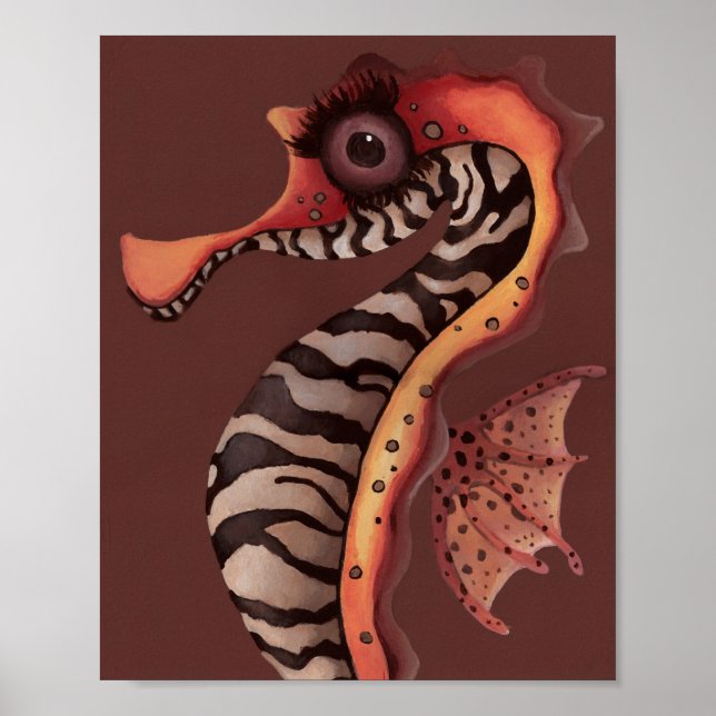 Póster Zebra Seahorse (Frente)