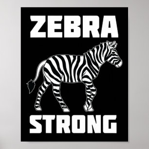 Póster Zebra Strong Ehlers Danlos Síndrome Wareness Warne