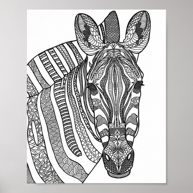 Póster Zebra Wall Art, Wall Art, Zebra Poster (Frente)