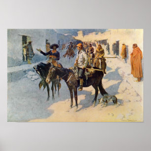 Póster Zebulon Pike que entra en Santa Fe