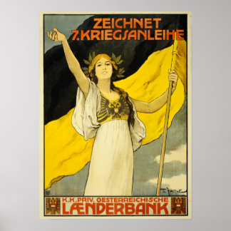 Póster ZEICHNET KRIEGSANLEIHE Bonos de guerra Austria Hun