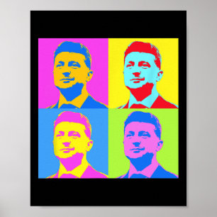 Póster Zelensky De pie con Ucrania Ucranianos Apoyo Pop