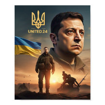 Zelenskyy Presidente ucraniano Poster del Muro