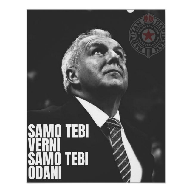 Póster Zeljko Obradovic ZOC Partizan (Anverso)