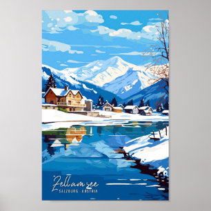 Póster Zell am see Salzburg Austria Travel Ilustracion