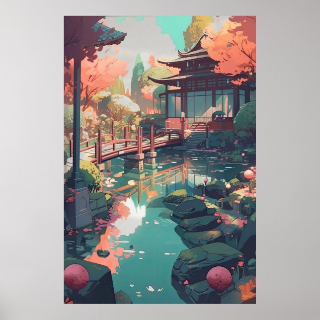 Póster Zen Anime Poster - Lofi Wall Art para habitaciones (Frente)