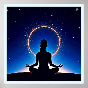 Póster Zen Bajo las Estrellas: Meditación Cósmica