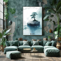 Zen Bonsai y Gentle Stream Poster