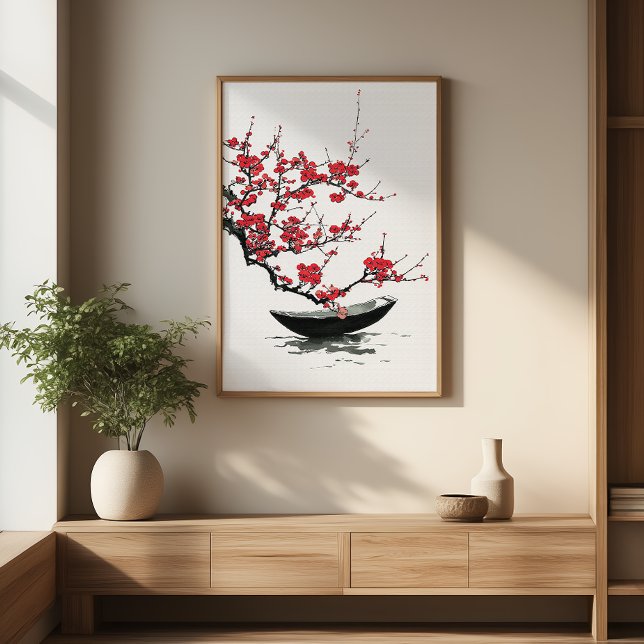 Póster Zen Bot & Blossom arte en la pared de tinta Minima (Subido por el creador)