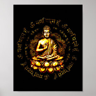 Póster Zen Buda Yoga Atención Plena Paz