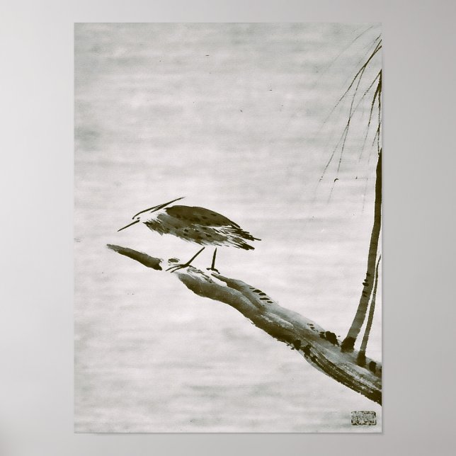 Póster Zen Classics - Sesshu - Heron and Willow (Frente)