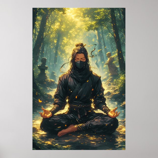 Póster Zen del guerrero de la sombra (Frente)