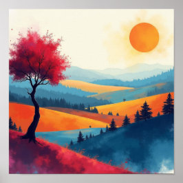 Póster Zen en colores