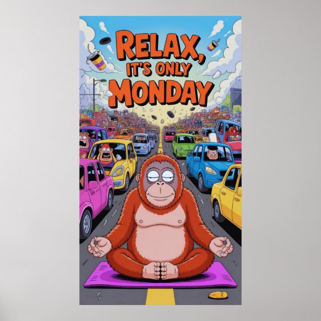 Póster Zen en la vía rápida (Frente)