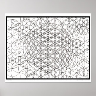 Póster Zen Flower of Life Coloring Poster