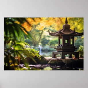 Póster Zen Garden Tranquilidad Tranquila Naturaleza