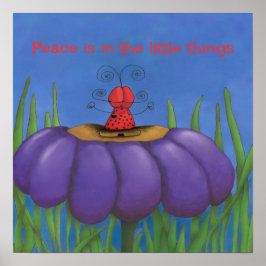 Póster Zen Ladybug