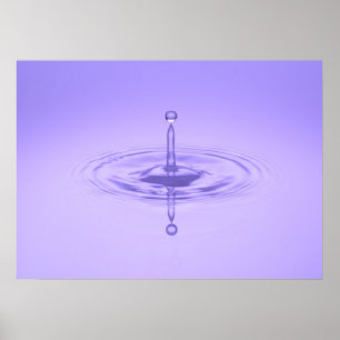 Póster Zen Púrpura Gota de Agua Océano Amor Paz Inspiraci