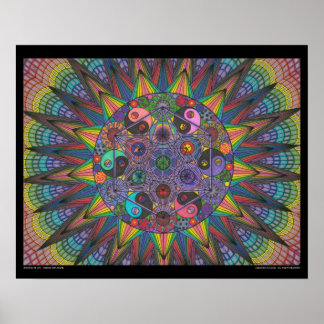 Póster Zen Tree of Life - Chakra Explosion Print