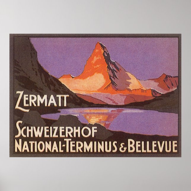 Póster Zermatt Suiza (Frente)