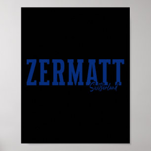 Póster Zermatt Suiza Alpes suizos Esquí Alpino Sove