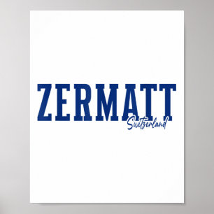 Póster Zermatt Suiza Alpes suizos Souve de Esquí Alpino